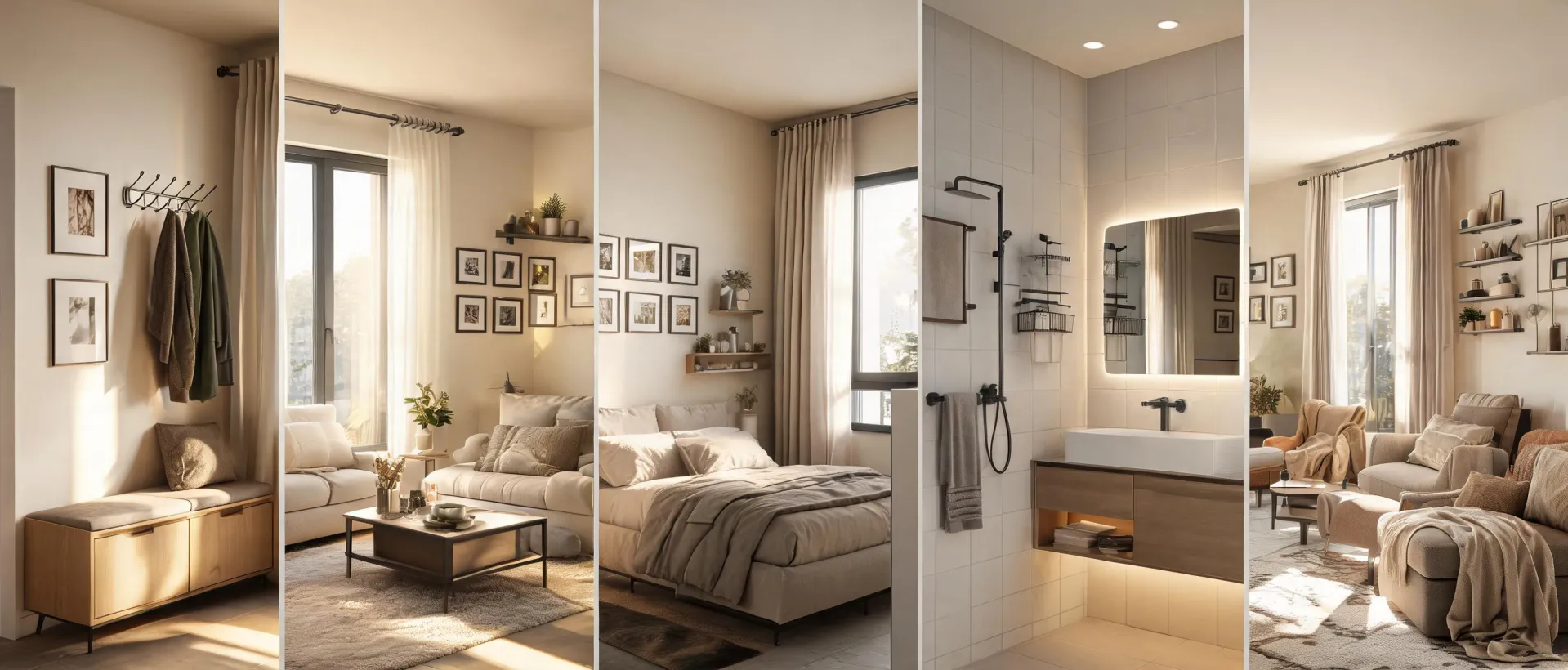 Umbra products in multiple home and hospitality spaces